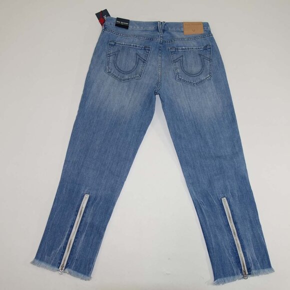 True Religion Starr Cropped Relaxed Straight Jeans Size 28 NWT Second Quarter - Picture 7 of 12